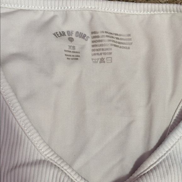 Racer Crop Tank in White - Picture 5 of 5